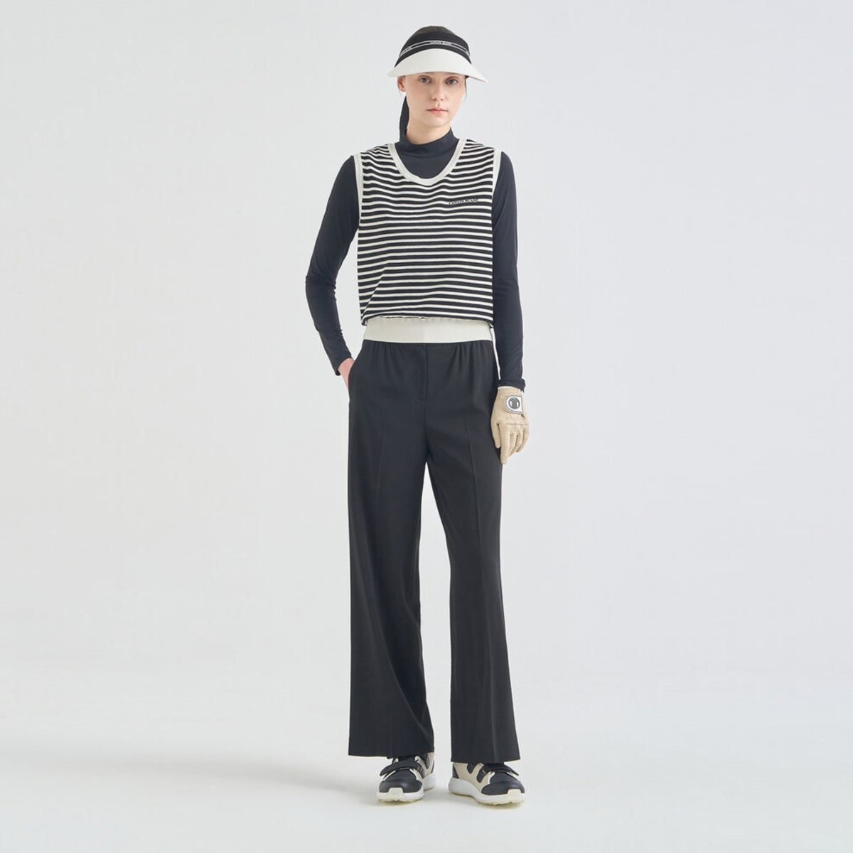 Women's Wide - Leg Stretch Pants - Black - Erthe Golf