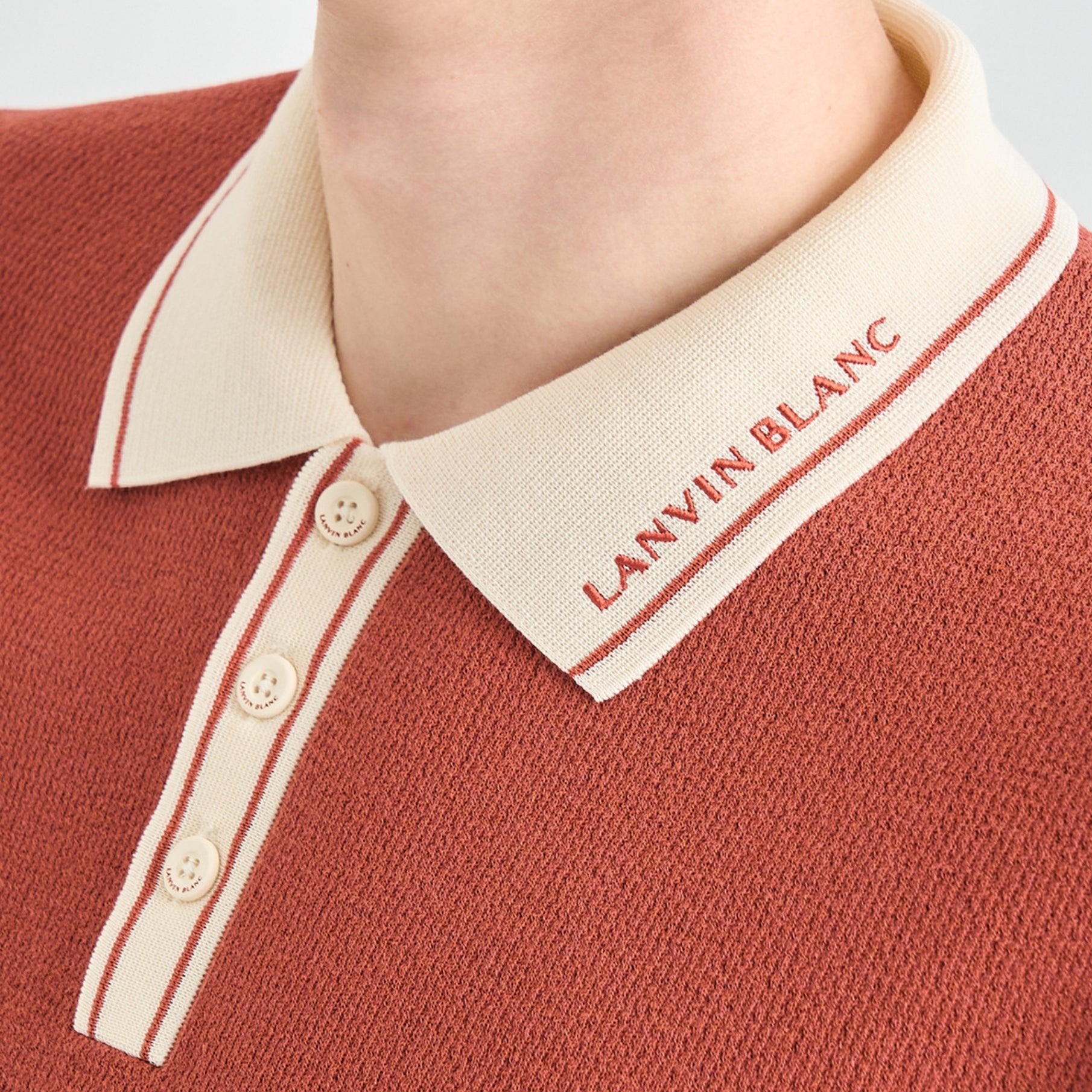 Men's Knit Top - Rust - Erthe Golf