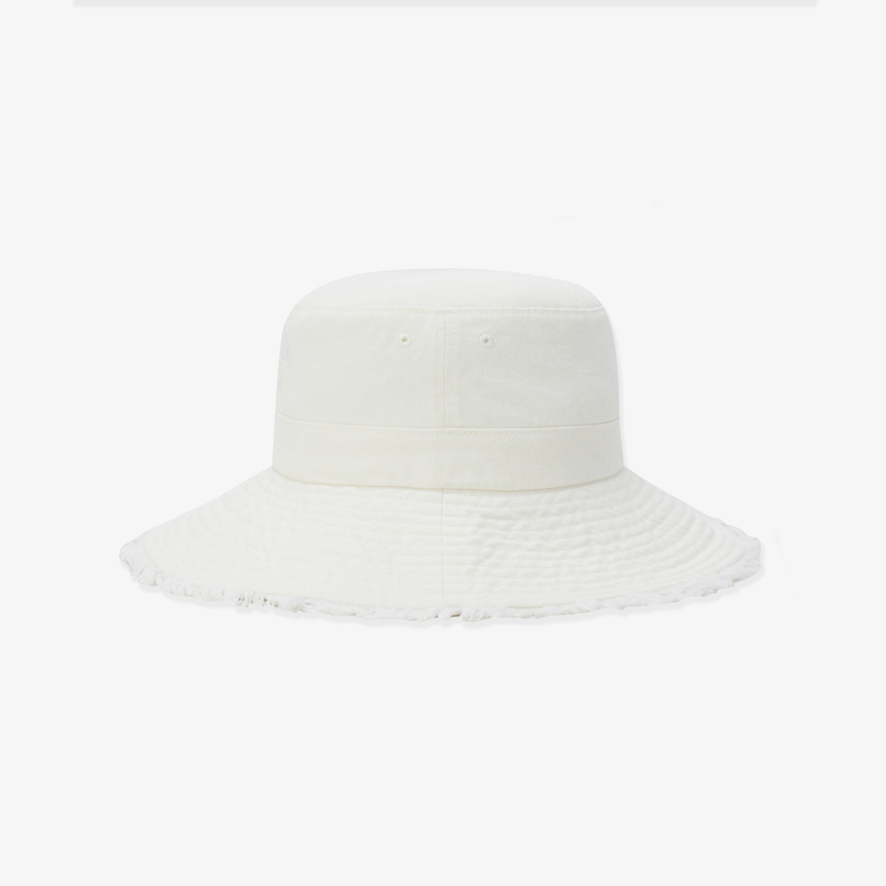 Women's Distressed Bucket Hat - Ivory - Erthe Golf