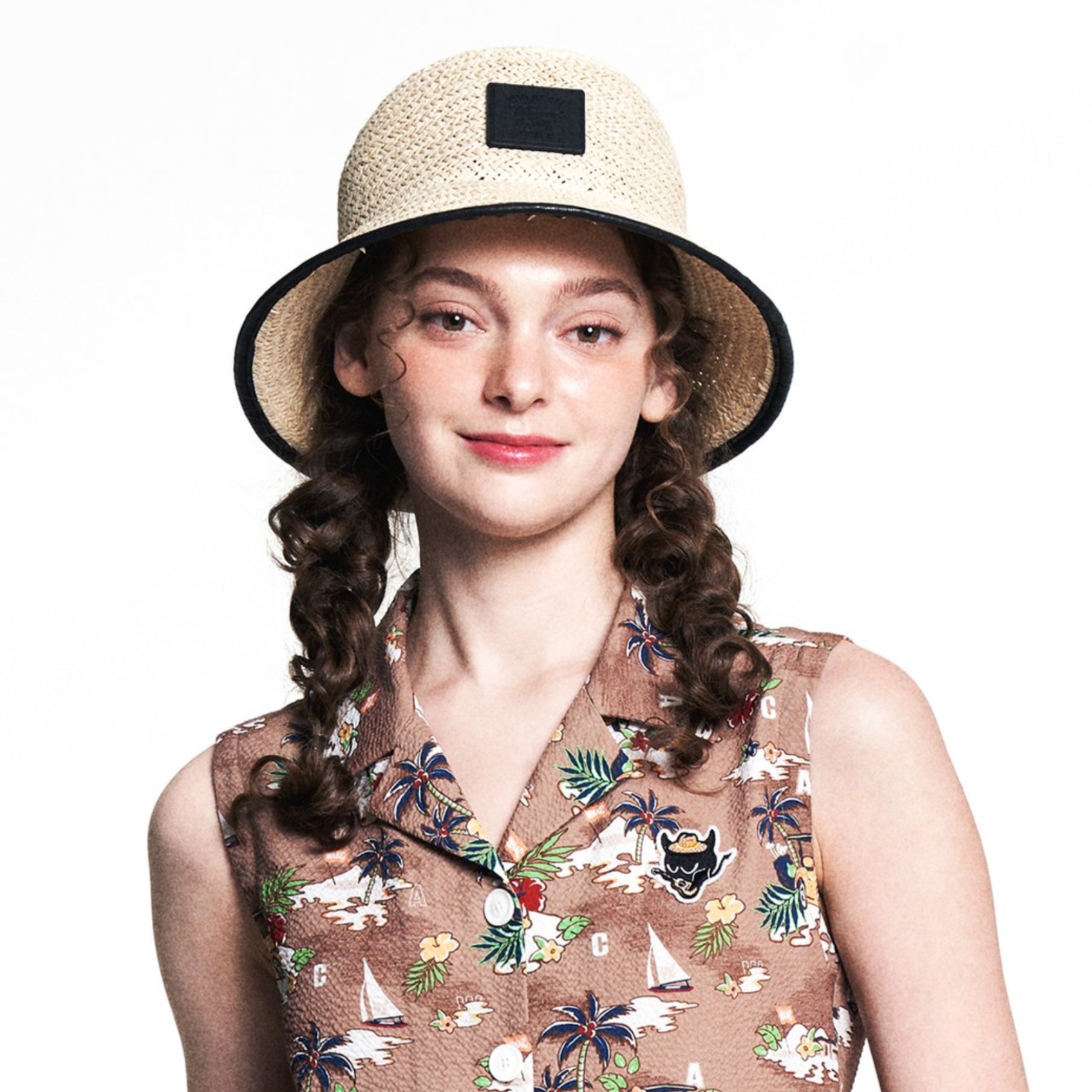 Women's Raffia Hat - Beige - Erthe Golf