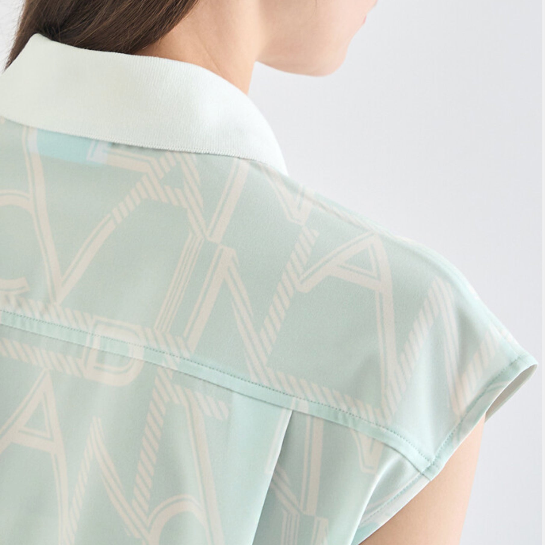 Women's Logo Print Polo - Mint - Erthe Golf
