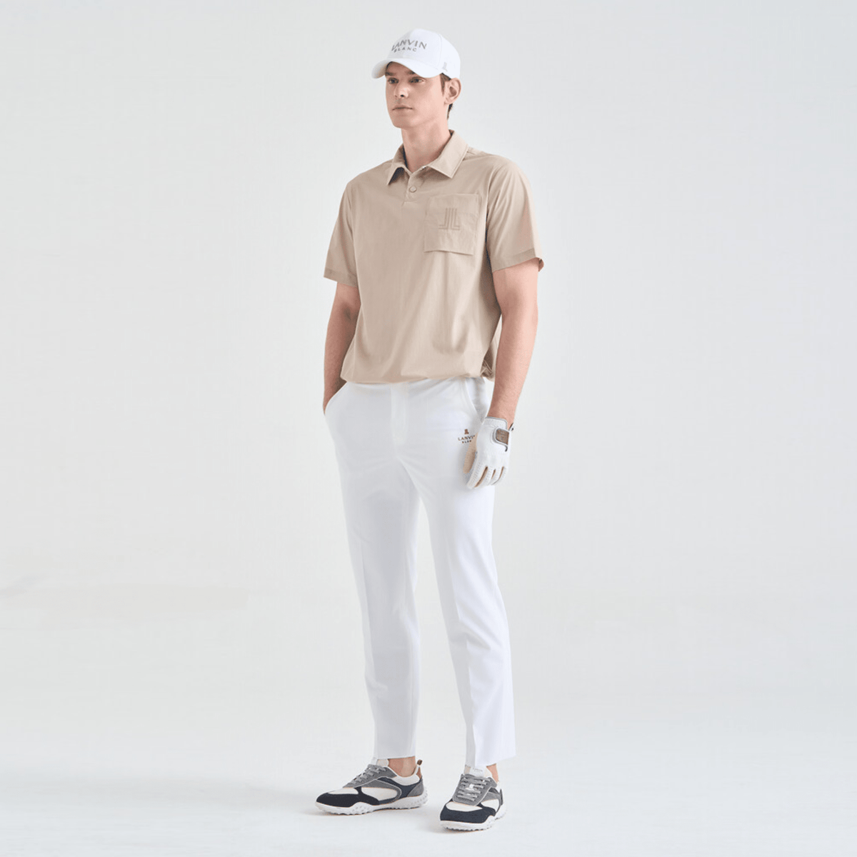 Men's Drawstring Polo - Sepia Beige - Erthe Golf
