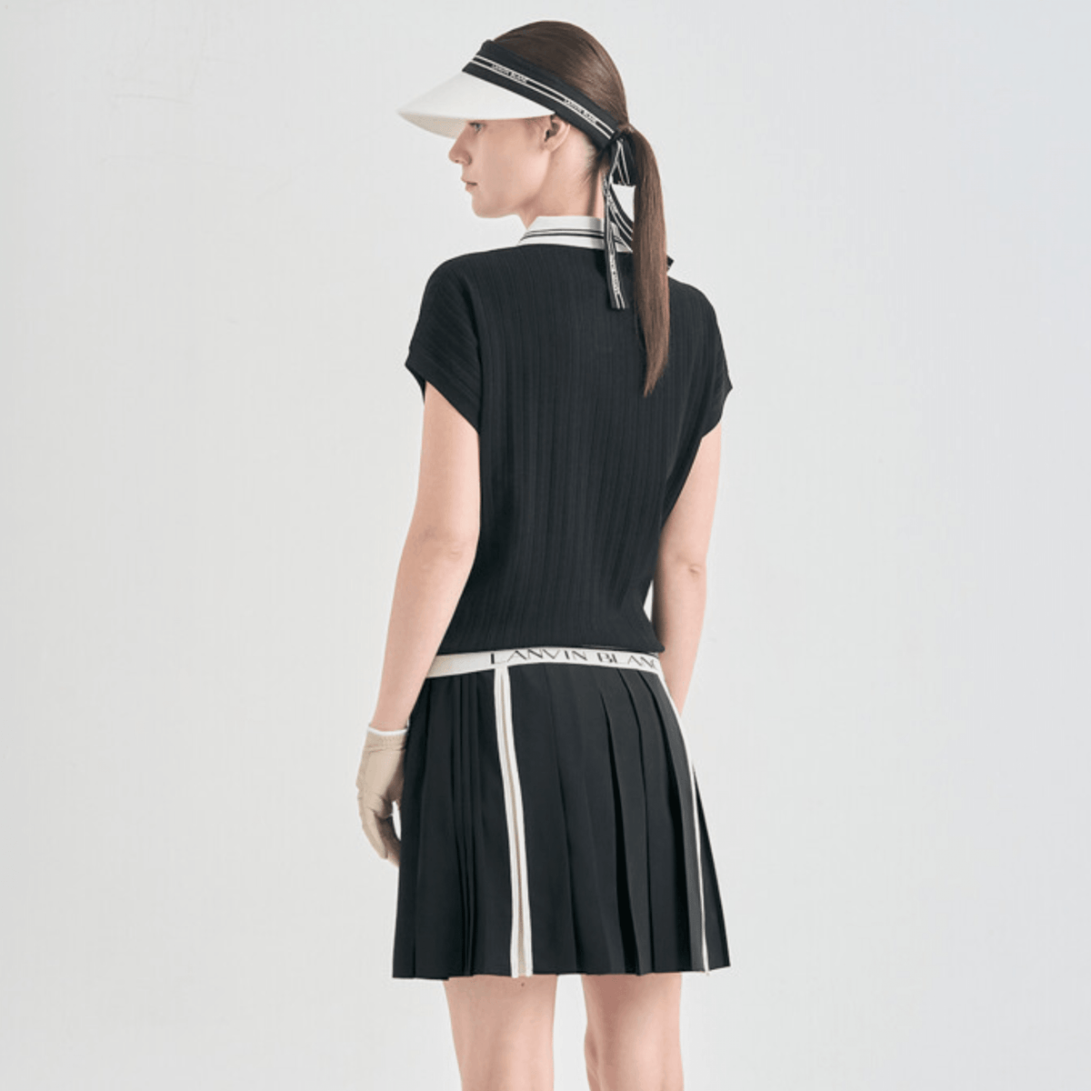 Women's Color - Block Knit Top - Black - Erthe Golf