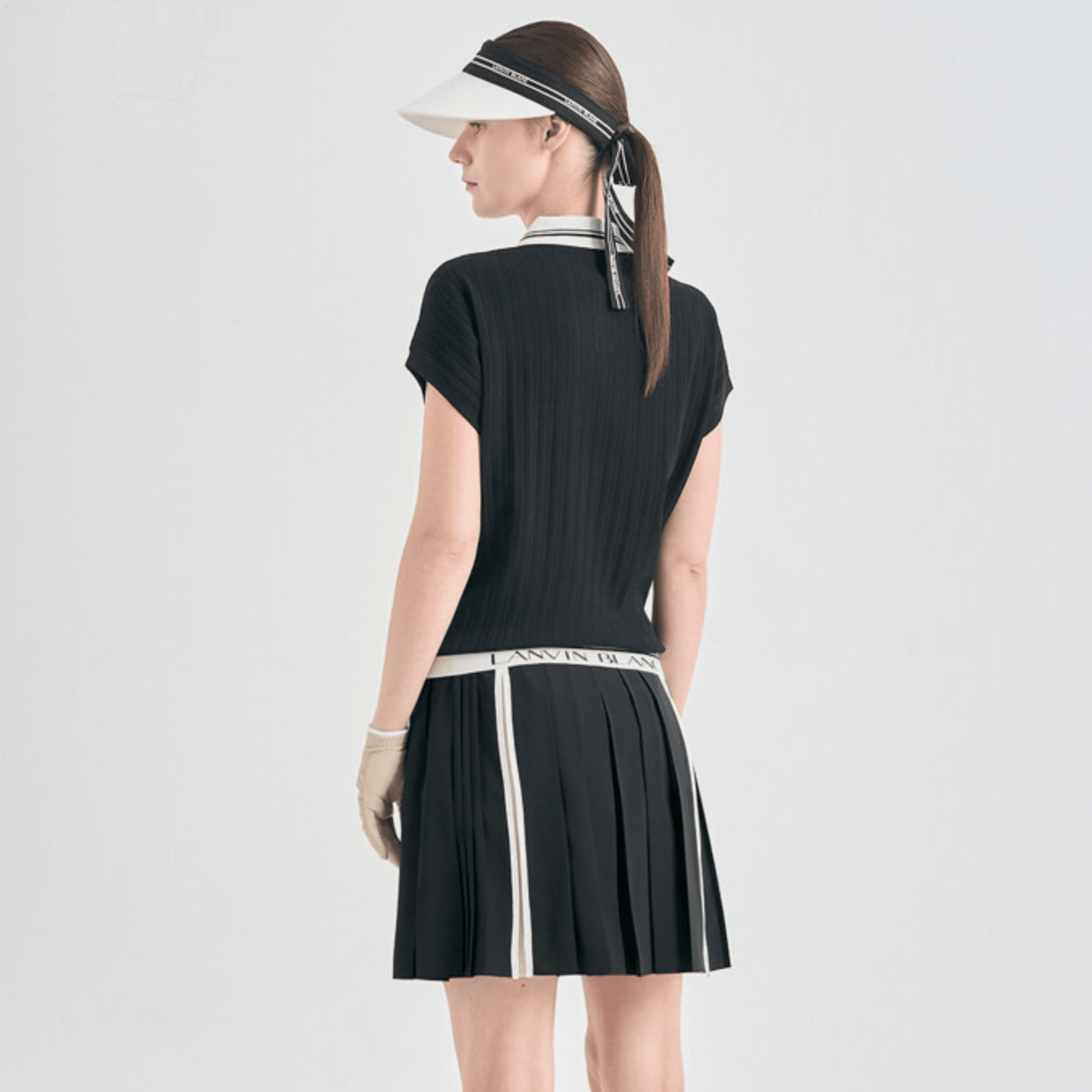 Women's Color - Block Knit Top - Black - Erthe Golf
