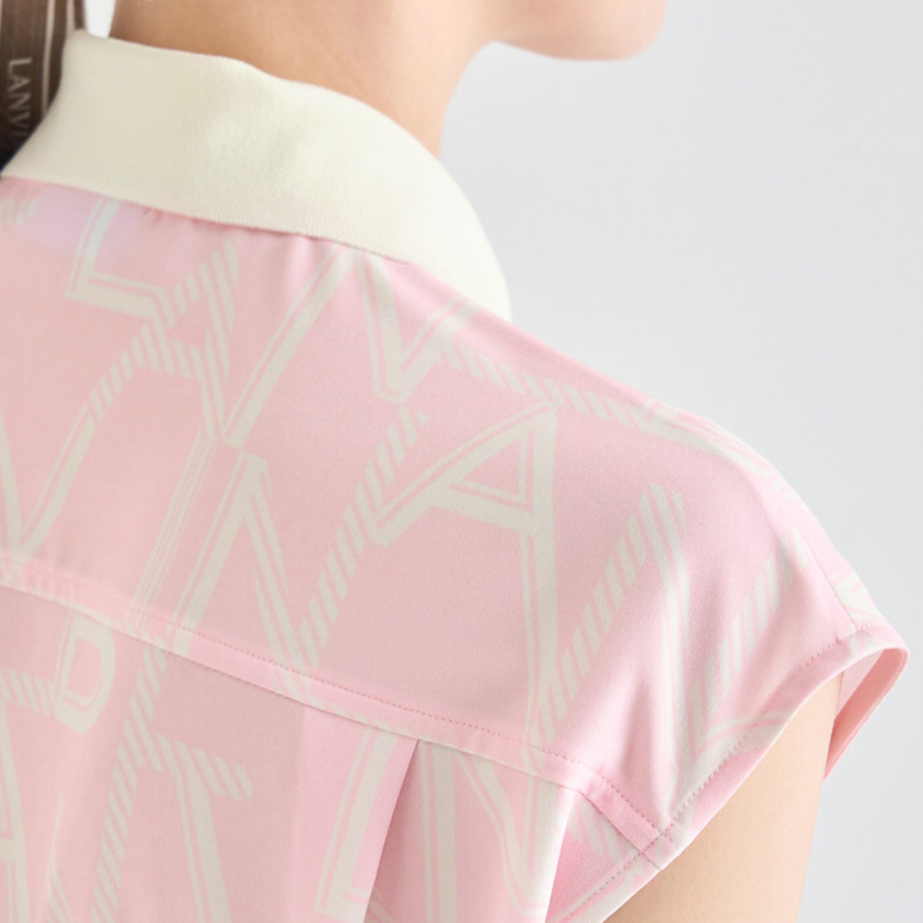 Women's Logo Print Polo - Pink - Erthe Golf