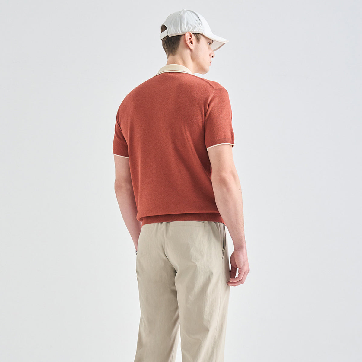 Men's Knit Top - Rust - Erthe Golf