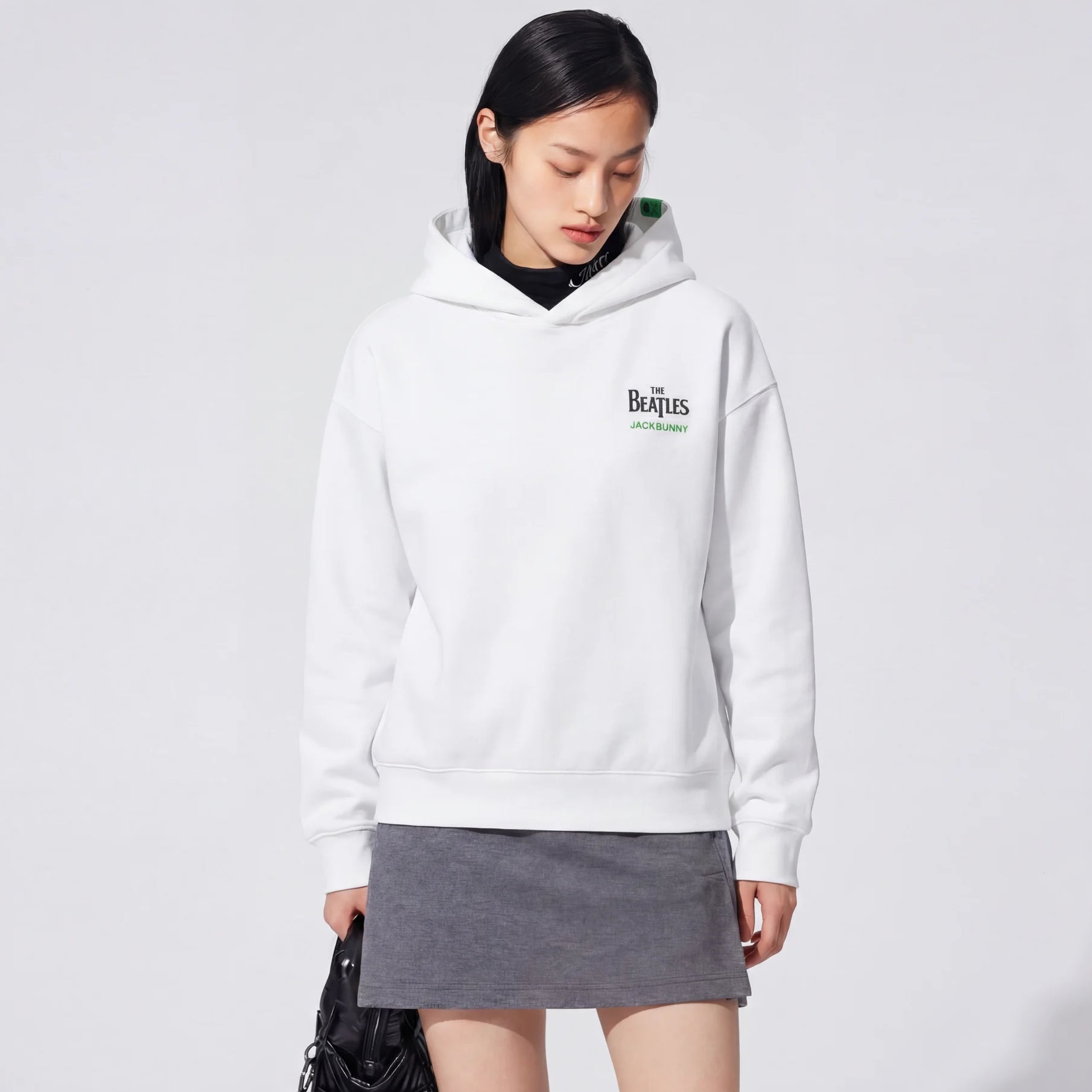 Women's Jack Bunny Beatles Hooded T-Shirt - White - Erthe Golf