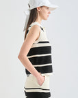 Women's Sleeveless Knit Top - Black - Erthe Golf