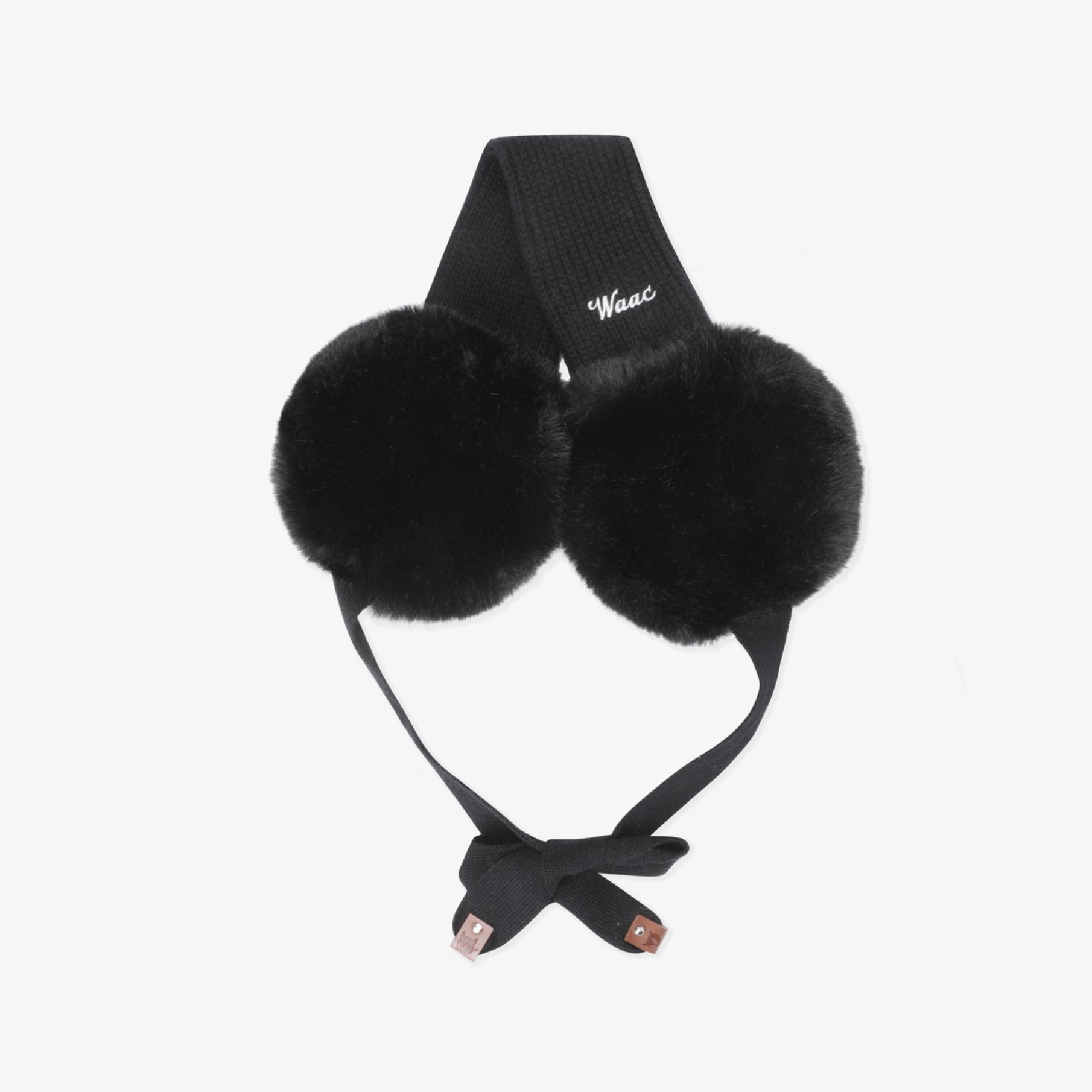 Women's Fur Ear Warmer - Black - Erthe Golf