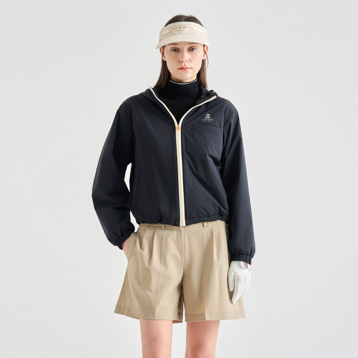 Women's Hooded Jumper - Black - Erthe Golf