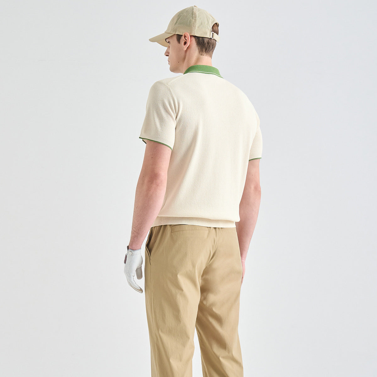 Men's Knit Top - Ivory - Erthe Golf