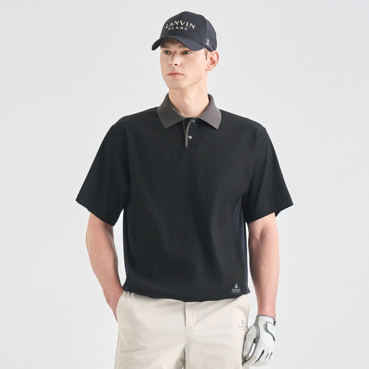Men's Half Sleeve Top - Black - Erthe Golf