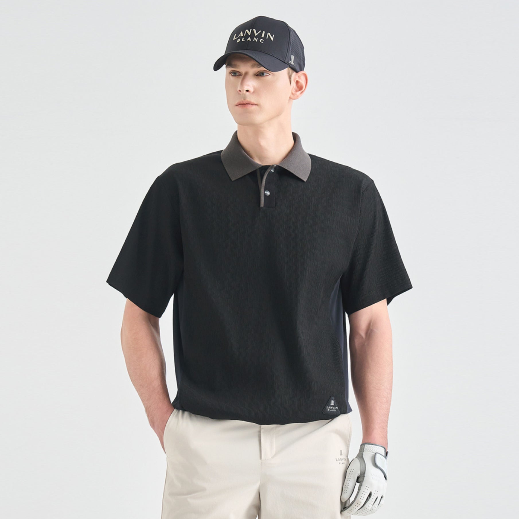 Men's Half Sleeve Top - Black - Erthe Golf