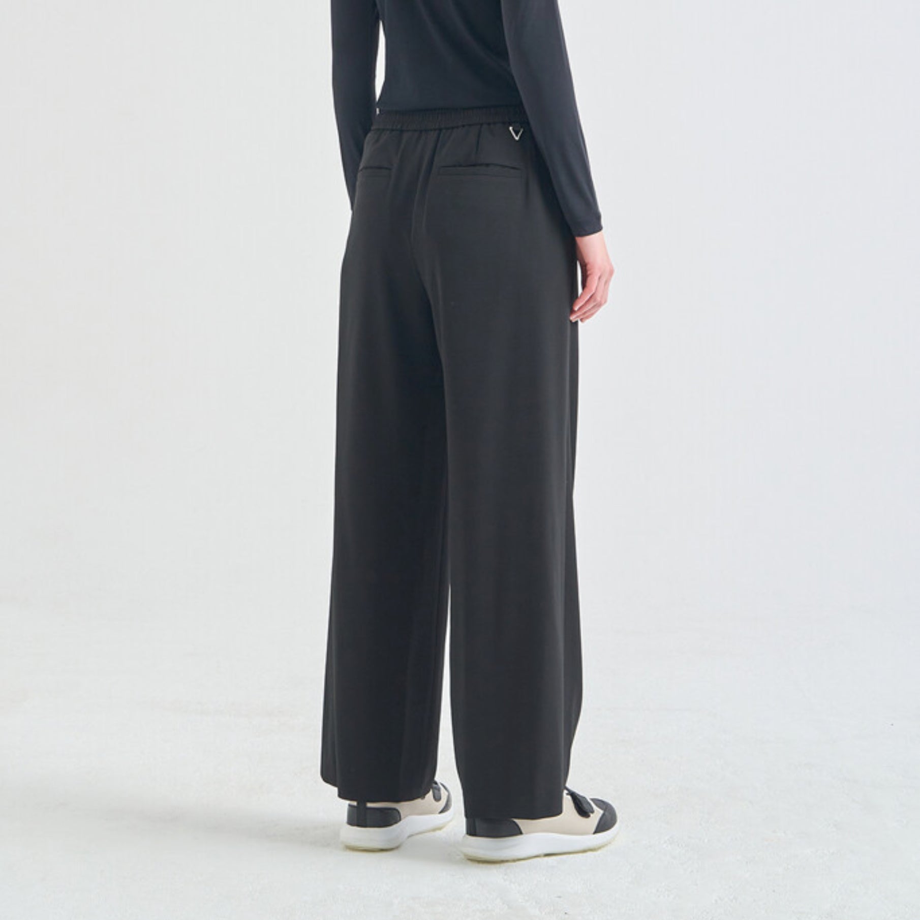 Women's Wide - Leg Stretch Pants - Black - Erthe Golf
