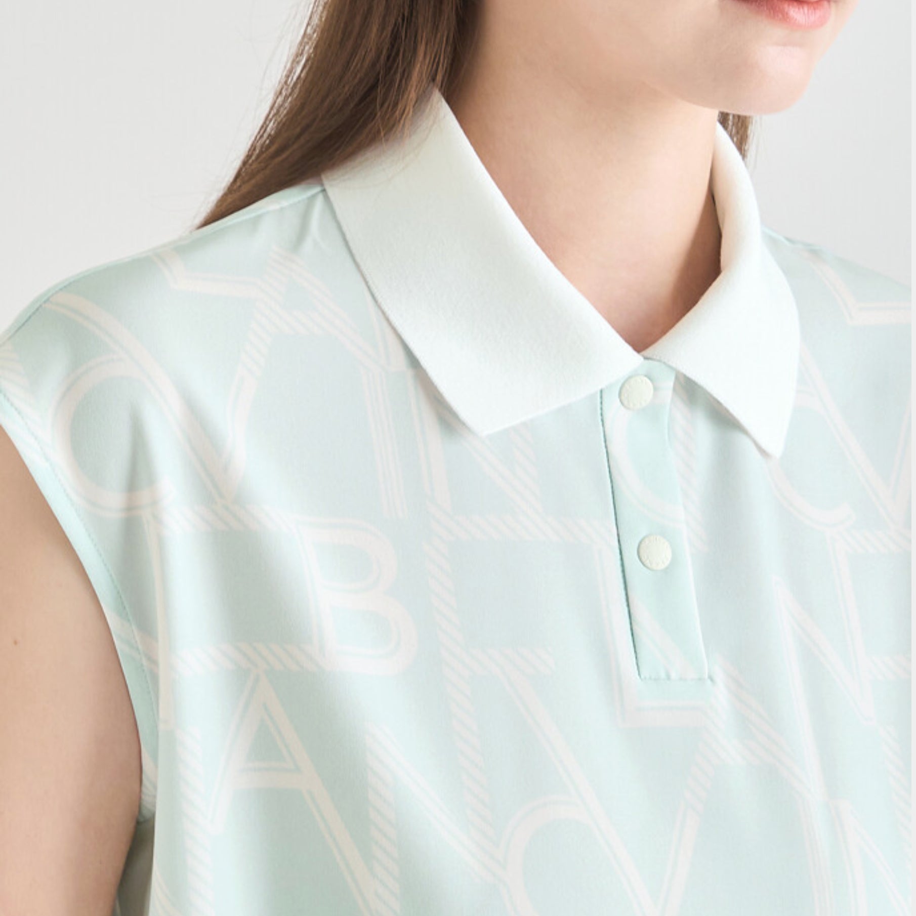 Women's Logo Print Polo - Mint - Erthe Golf