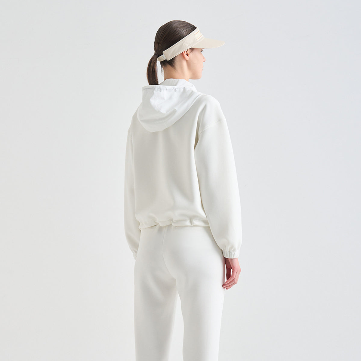 Women's Hooded Top - Off White - Erthe Golf