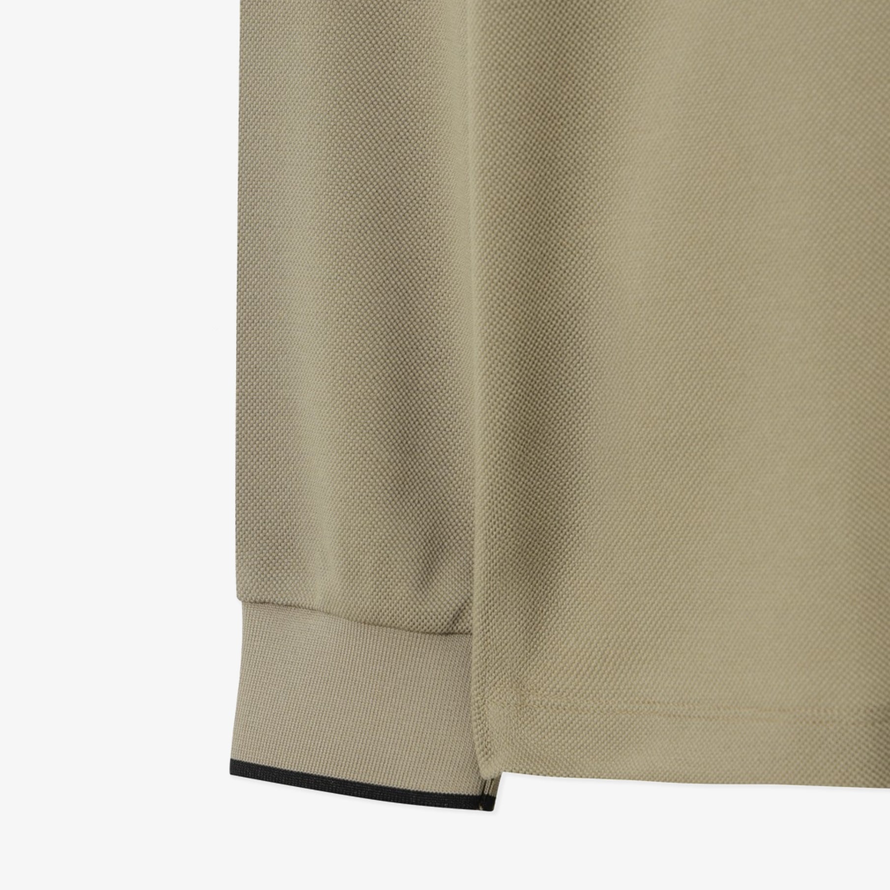 Men's Ribbed Collar Polo - Beige - Erthe Golf