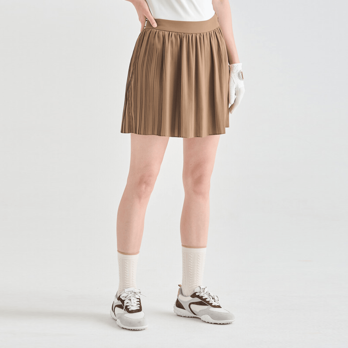 Women's Pleated Skirt - Camel - Erthe Golf