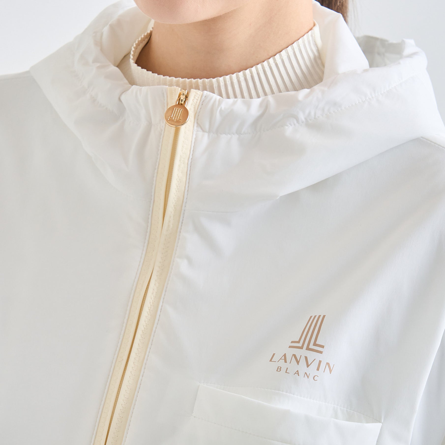 Women's Hooded Jumper - Off White - Erthe Golf