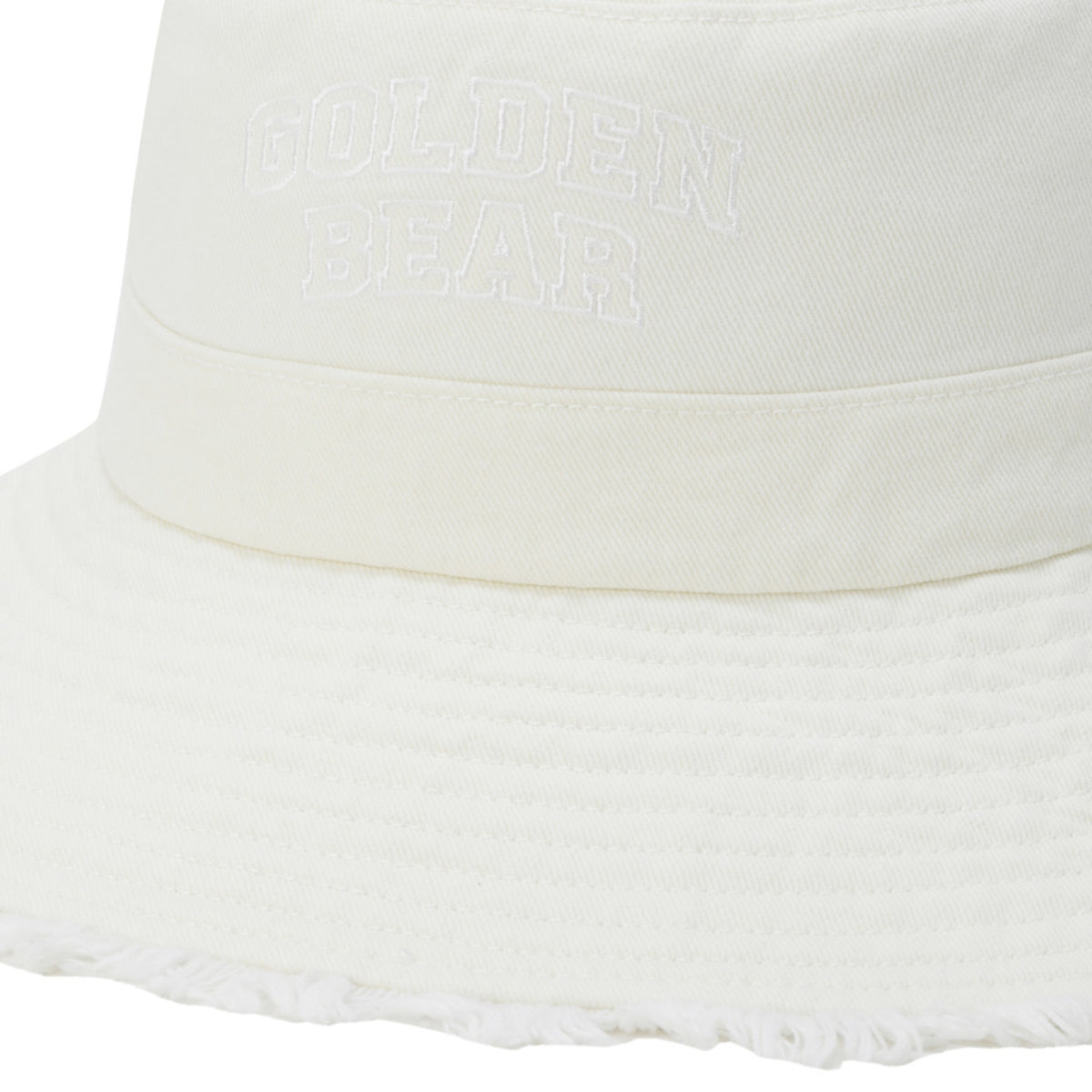 Women's Distressed Bucket Hat - Ivory - Erthe Golf
