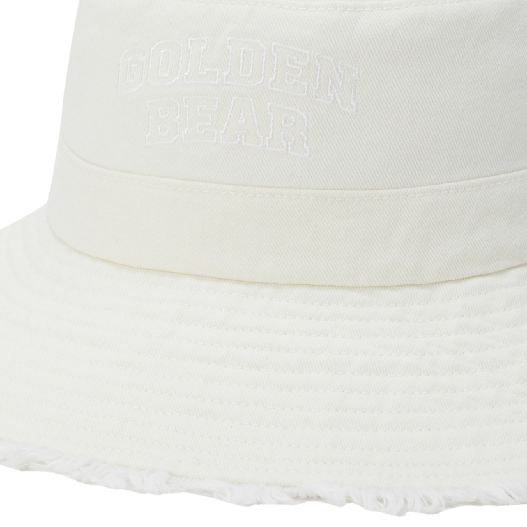 Women's Distressed Bucket Hat - Ivory - Erthe Golf