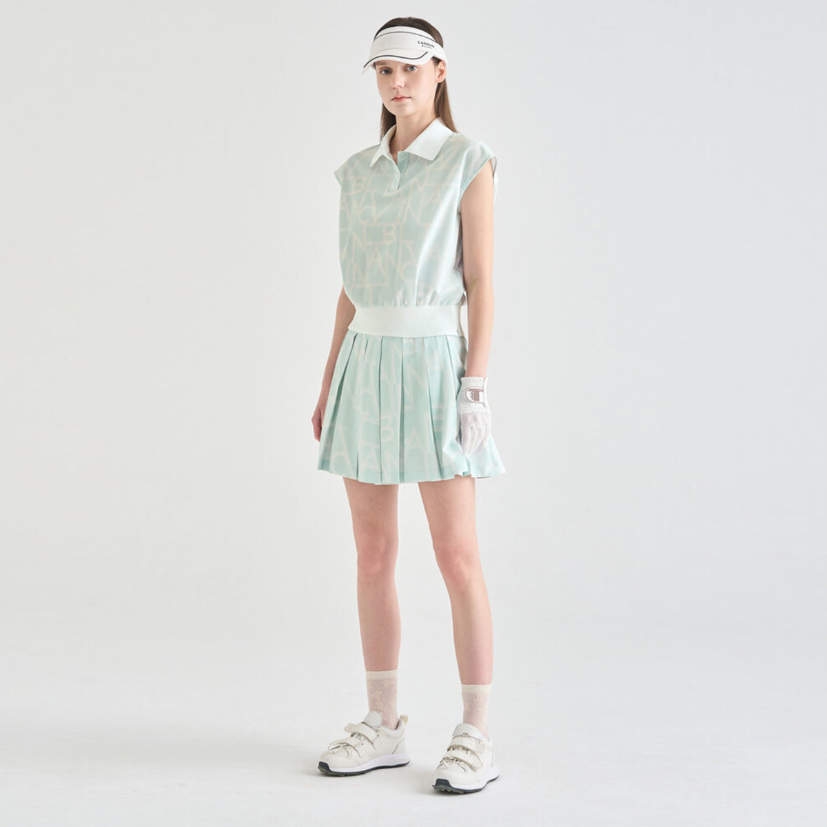 Women's Logo Print Polo - Mint - Erthe Golf