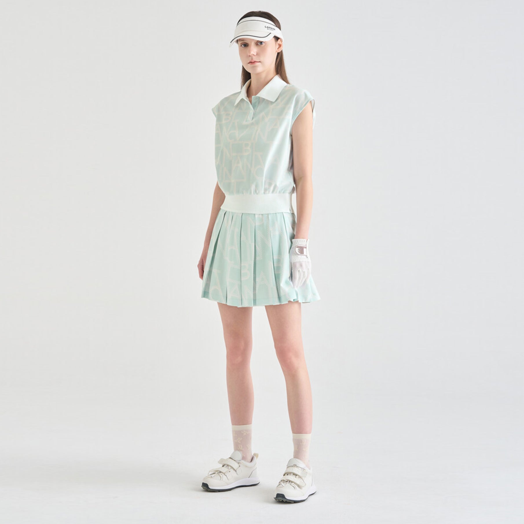 Women's Logo Print Polo - Mint - Erthe Golf
