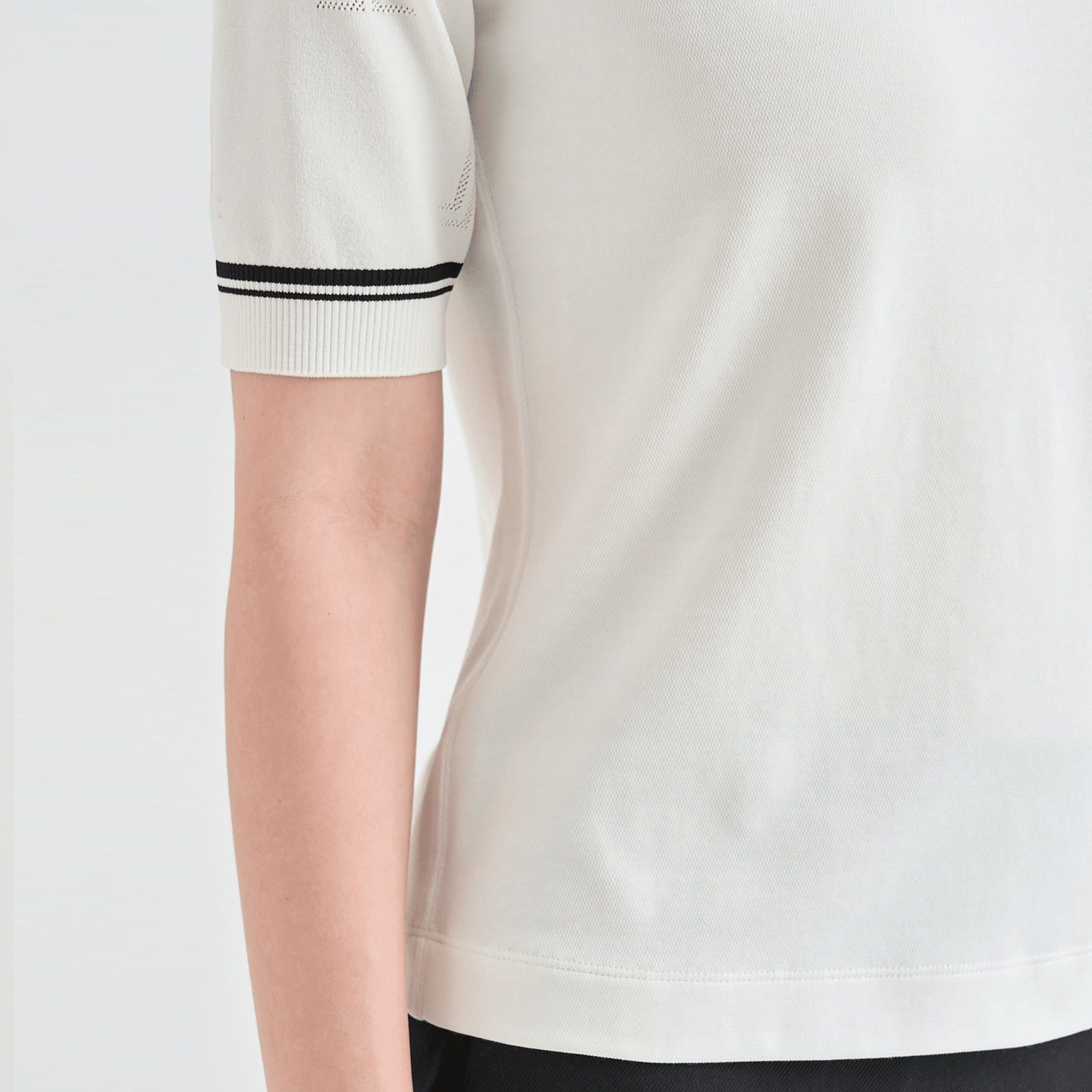 Women's Logo Stretch Polo - Off White - Erthe Golf