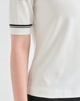 Women's Logo Stretch Polo - Off White - Erthe Golf