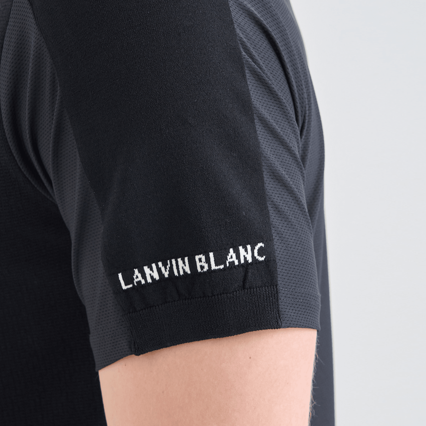 Men's Mesh Knit Polo - Black - Erthe Golf