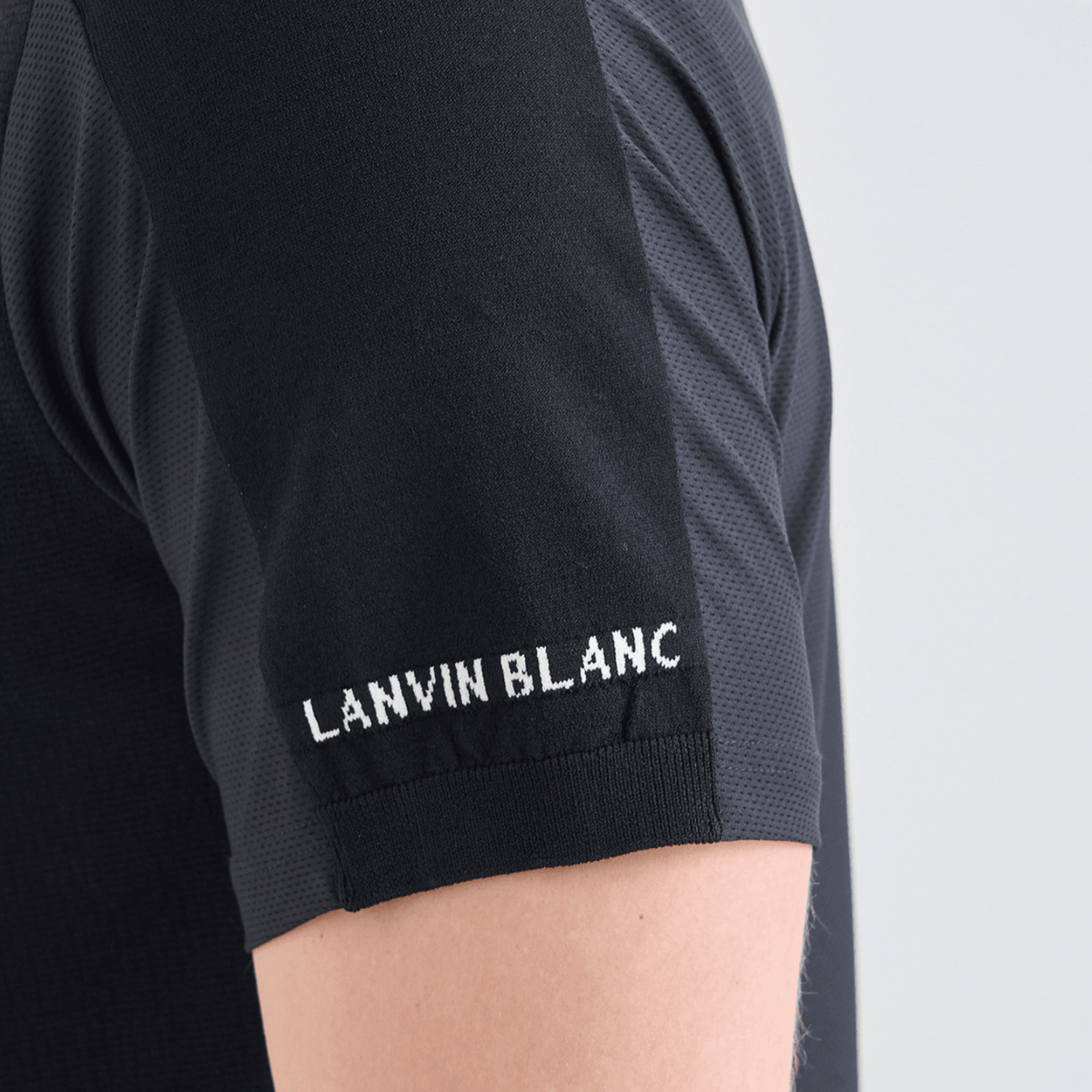 Men's Mesh Knit Polo - Black - Erthe Golf