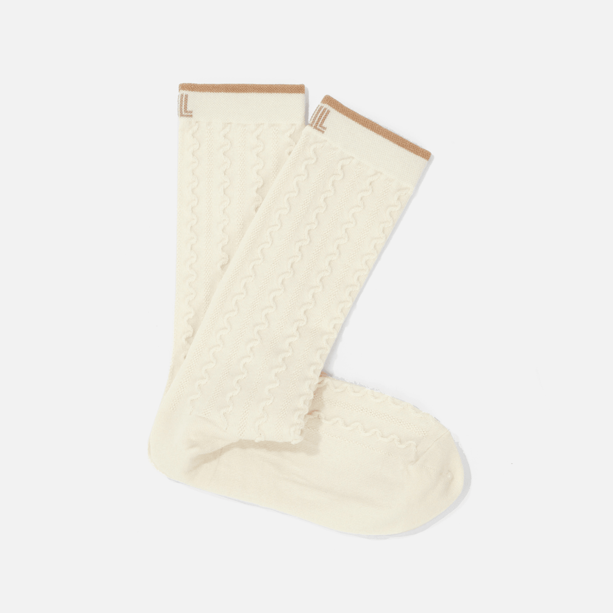 Women's Contrast Ankle Socks - Ivory - Erthe Golf