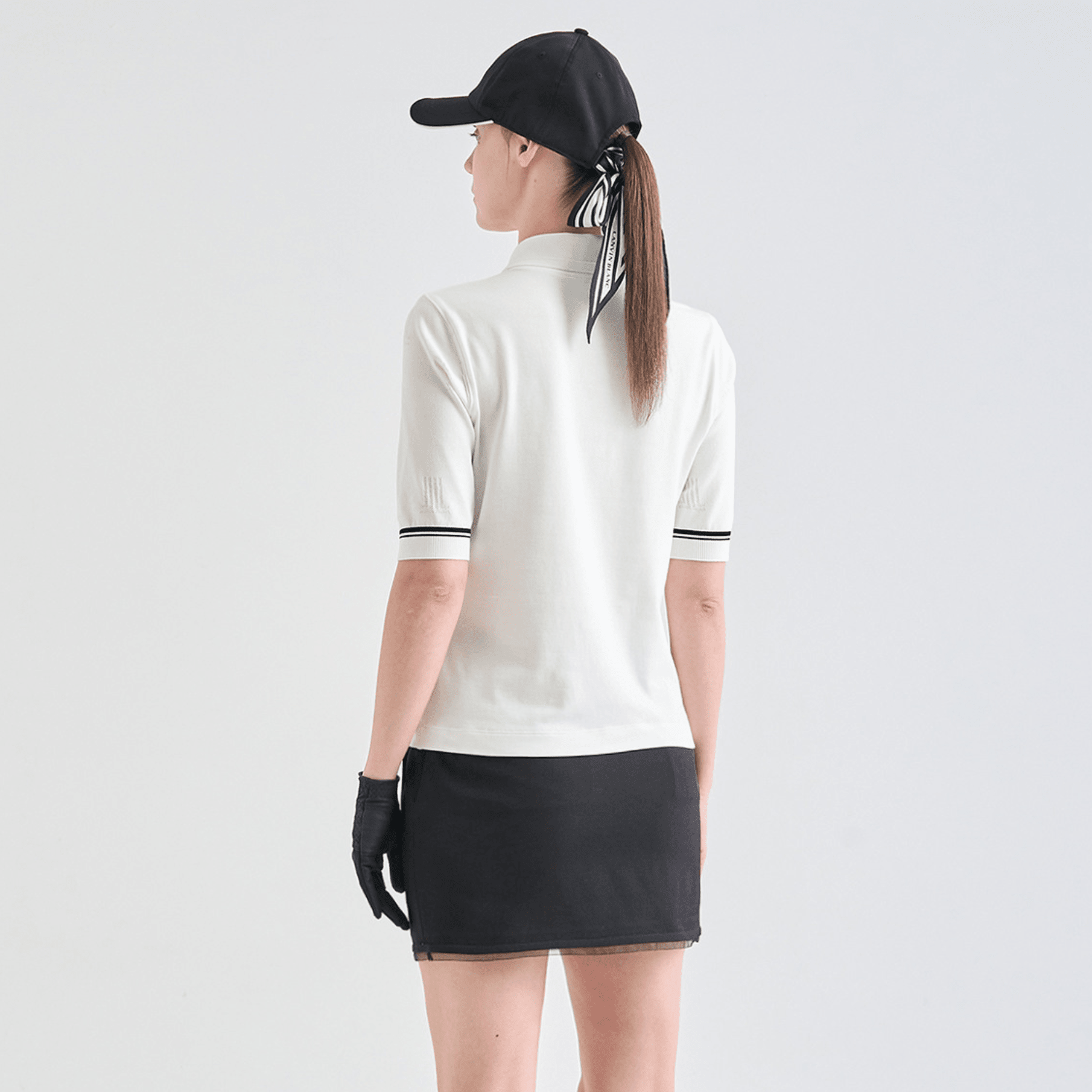 Women's Logo Stretch Polo - Off White - Erthe Golf