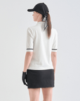 Women's Logo Stretch Polo - Off White - Erthe Golf