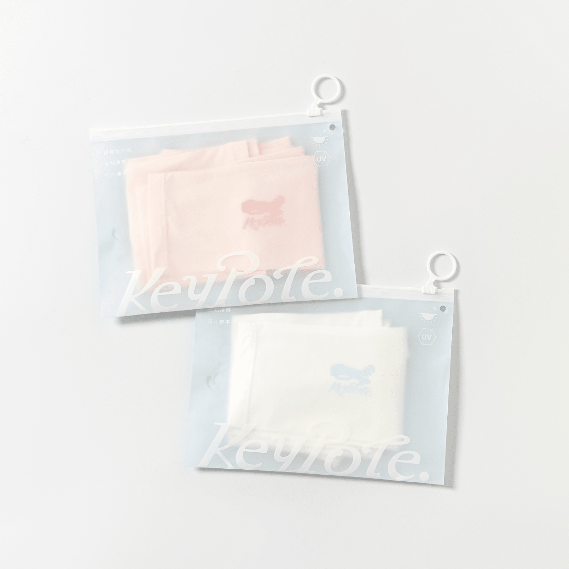 Women's Sun Protection Arm and Face Mask Set - Pink - Erthe Golf