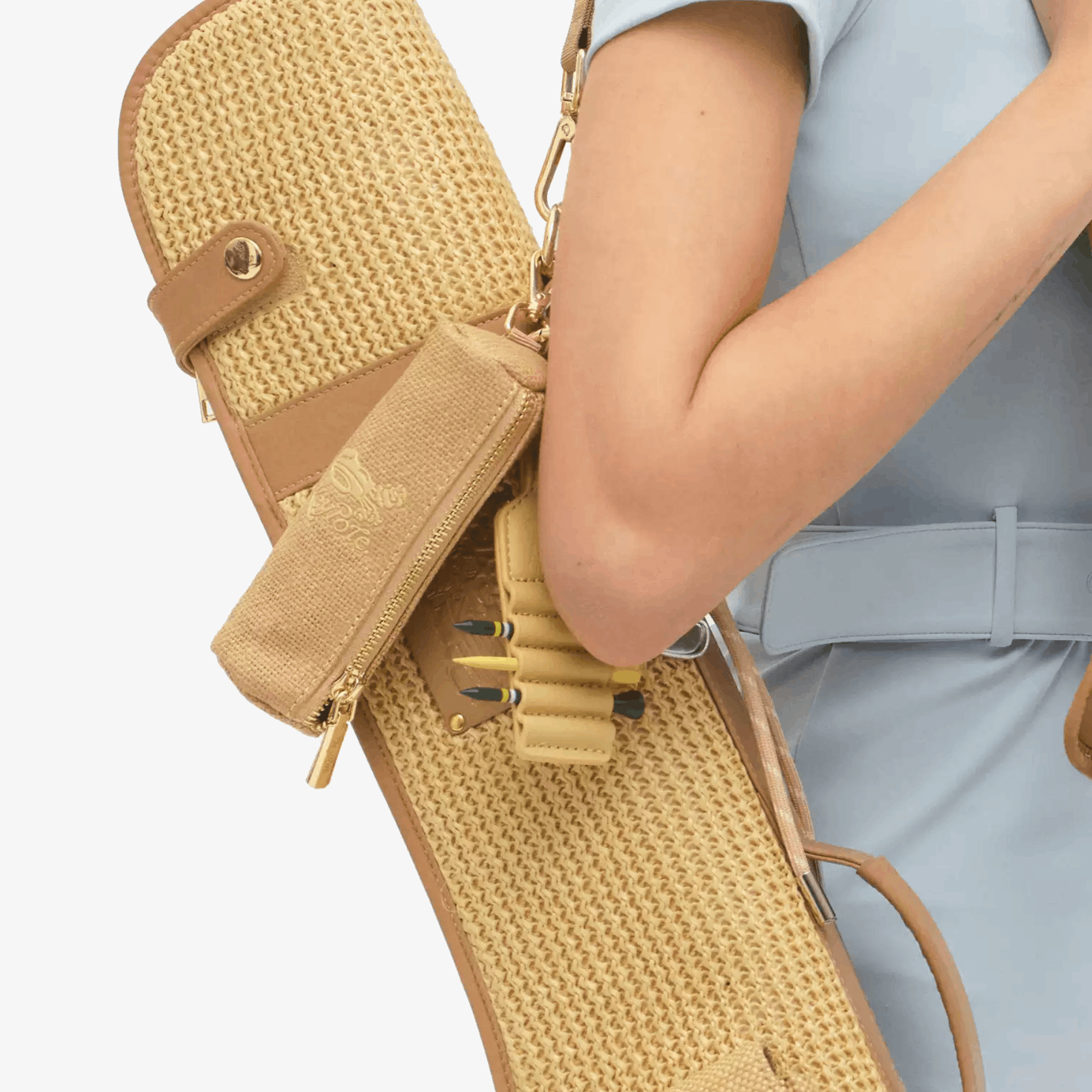 Women's Golf Charm Clip Bag - Khaki - Erthe Golf