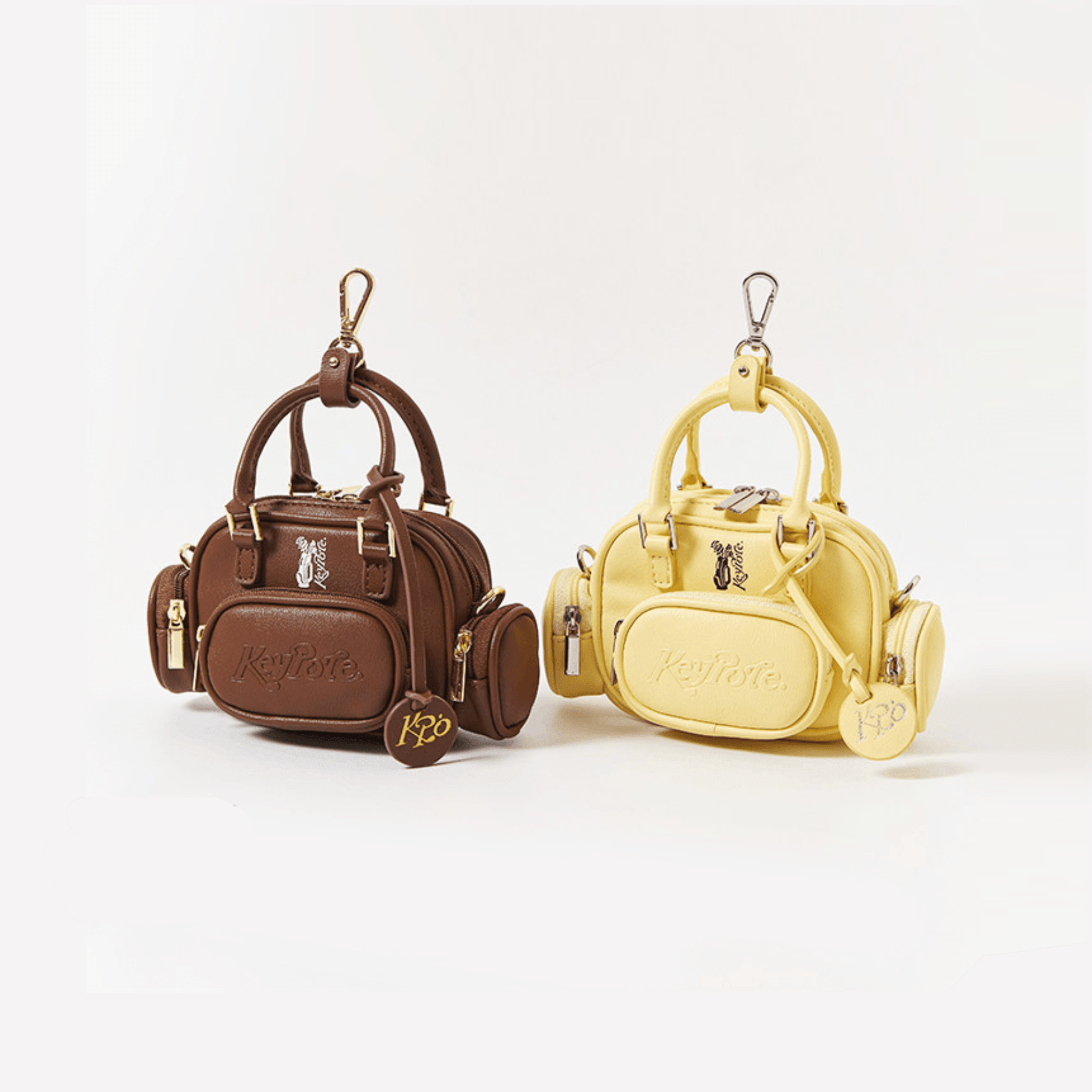 Women's Mini 3D Golf Bag Charm - Brown - Erthe Golf