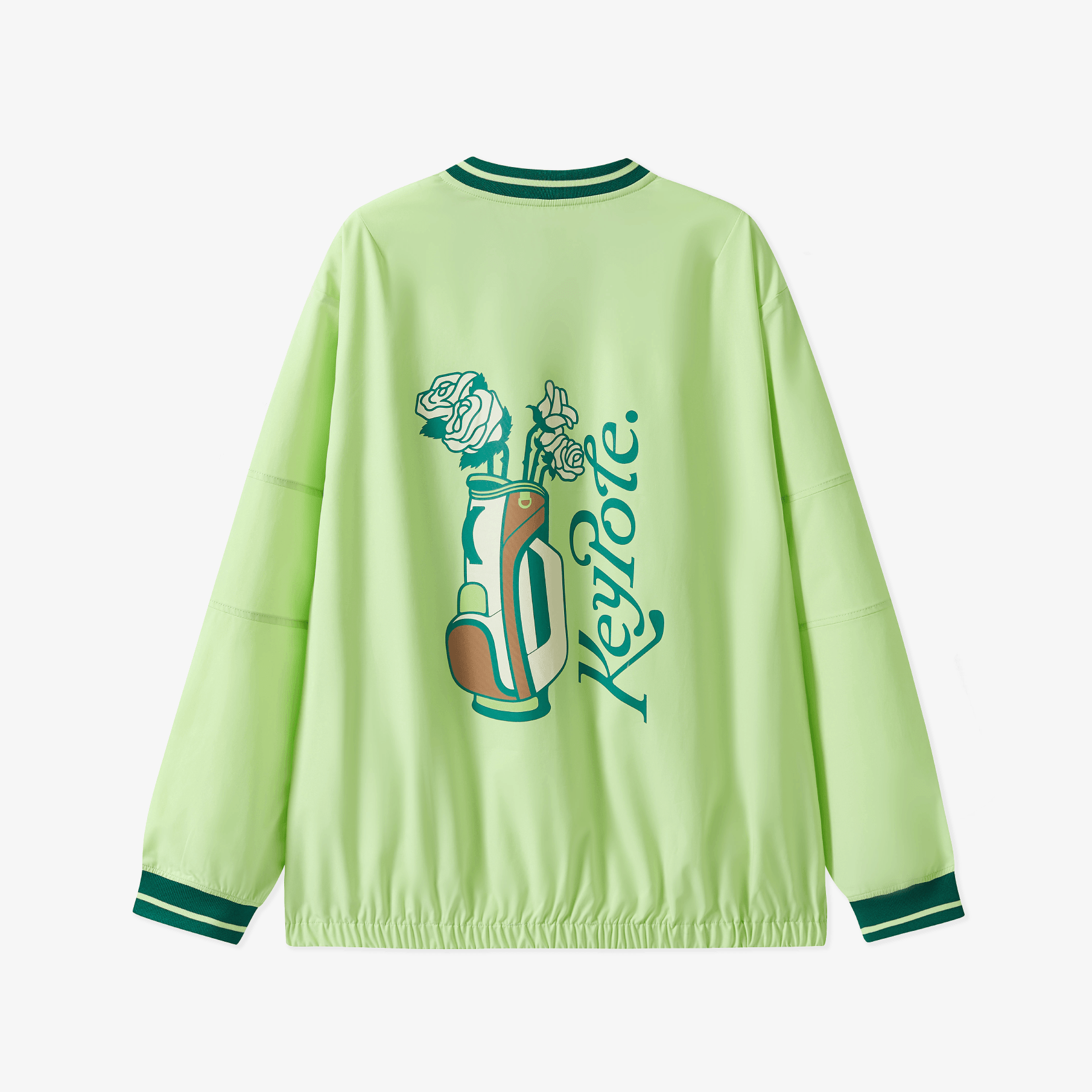 Men's V - neck Pullover - Mint Green - Erthe Golf