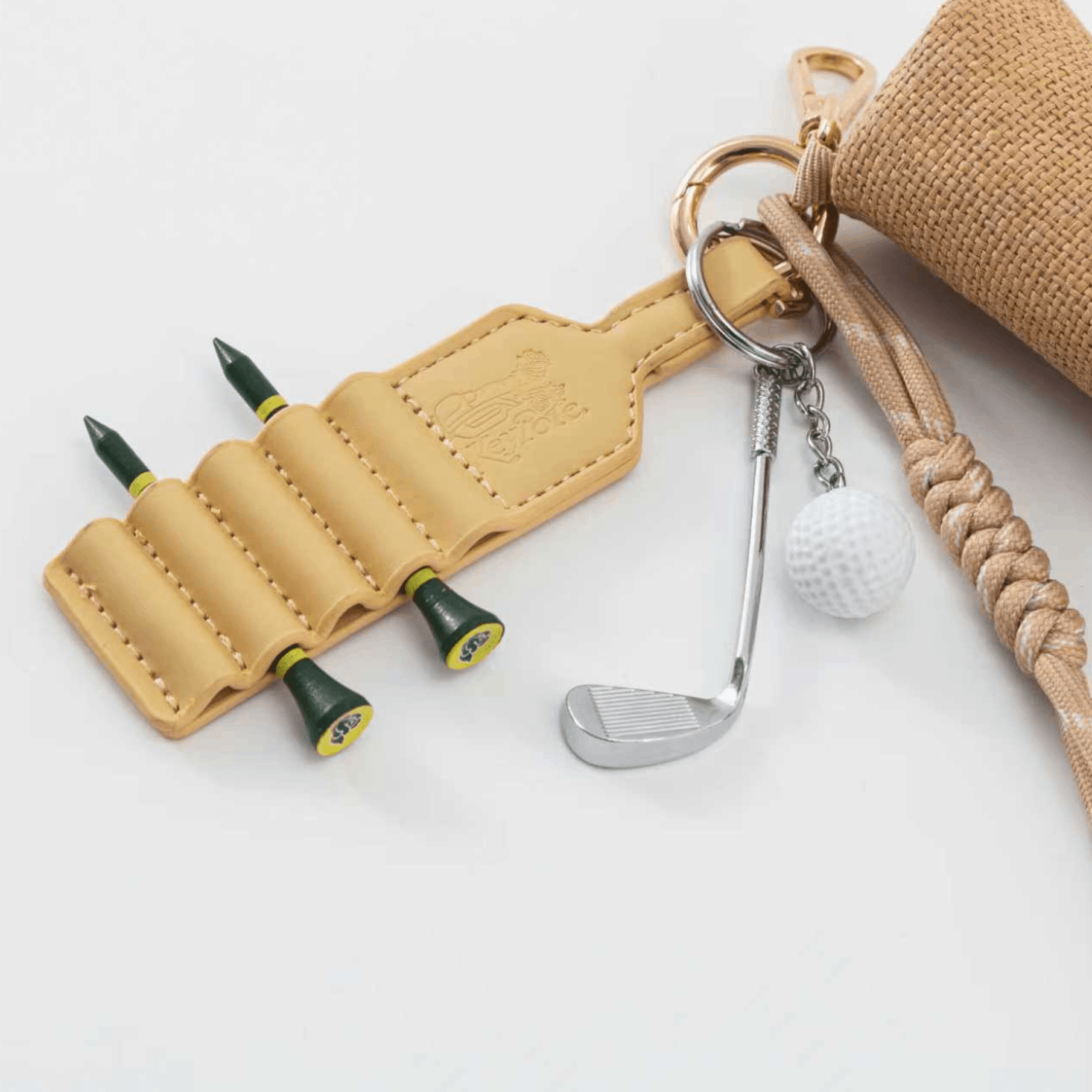 Women's Golf Charm Clip Bag - Khaki - Erthe Golf