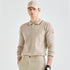 Lanvin Blanc Mens Technical Knit Polo Light Beige Erthe Golf Curation