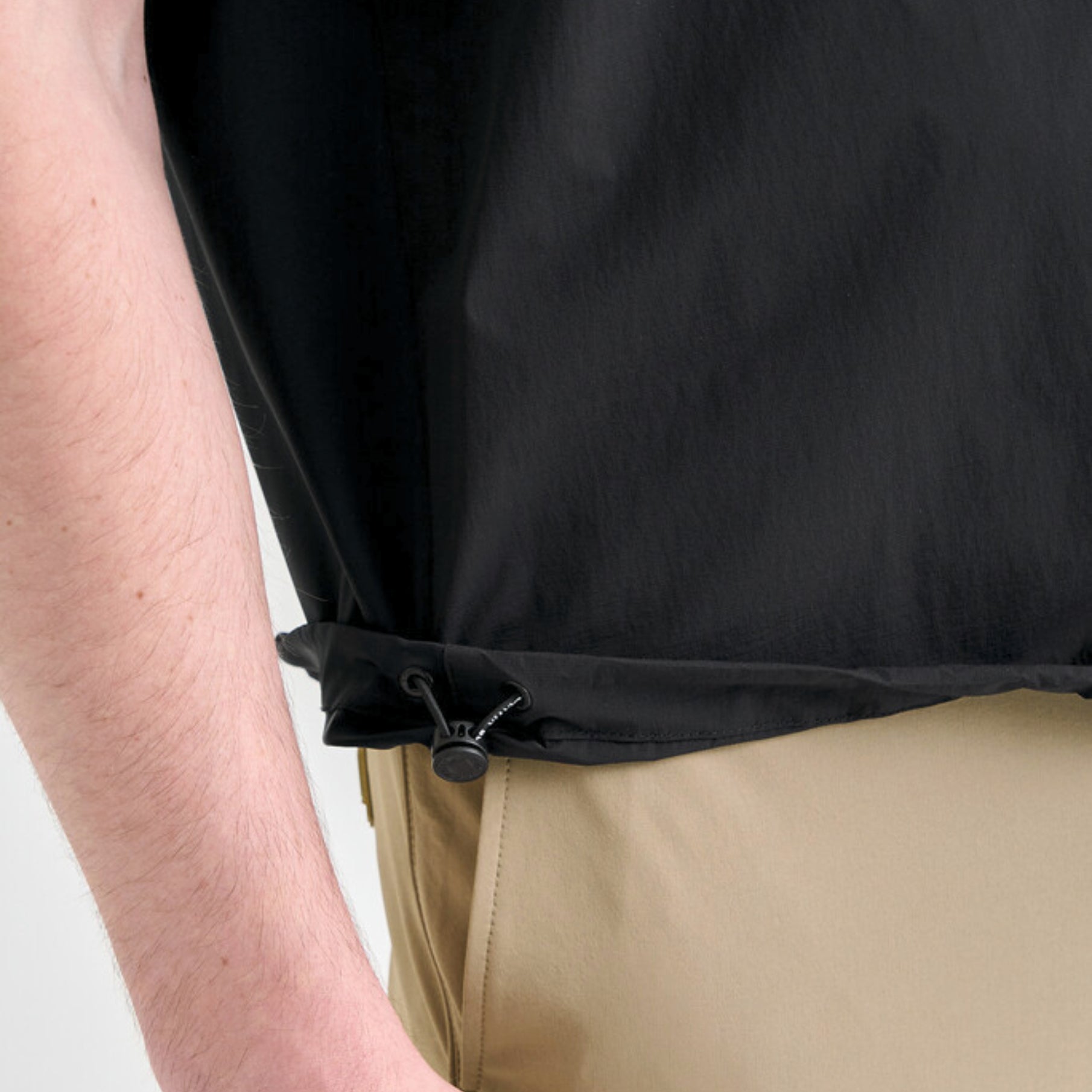 Men's Drawstring Polo - Black - Erthe Golf