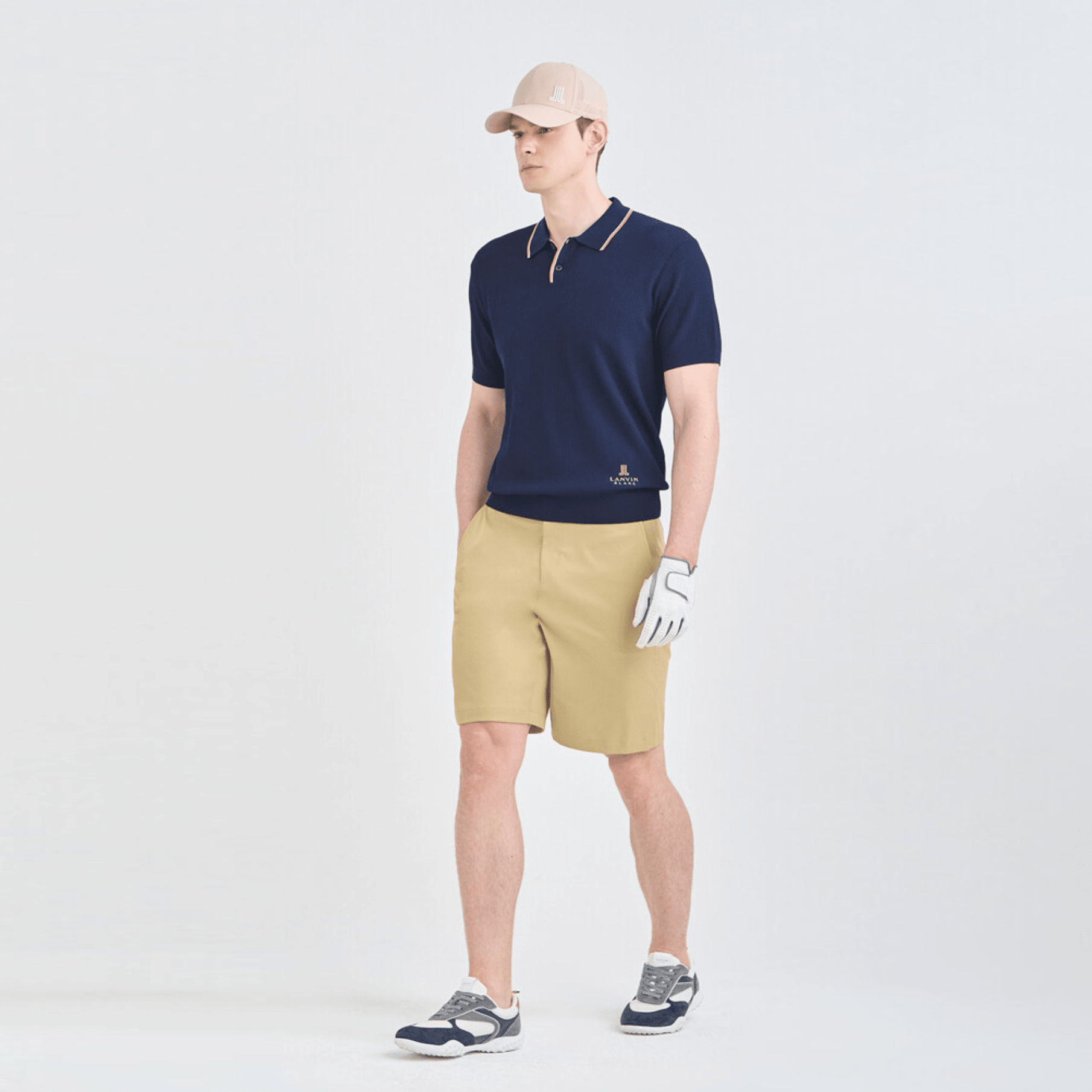 Men's Contrast Collar Polo - Dark Navy - Erthe Golf