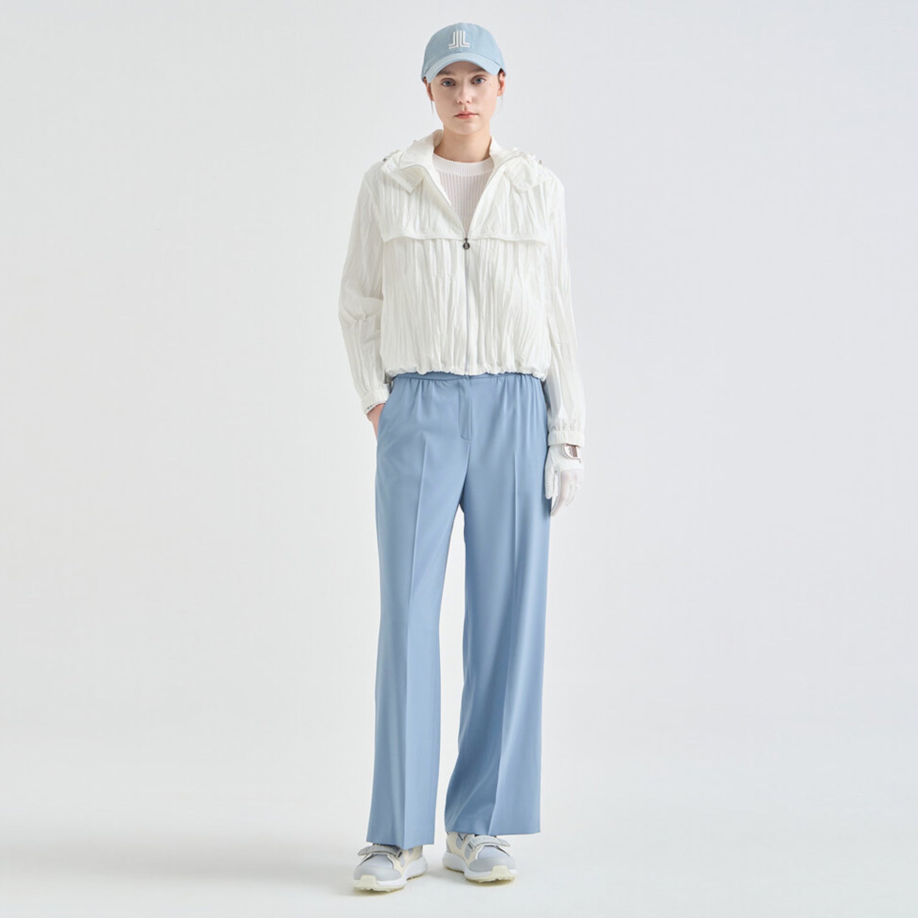 Women's Wide - Leg Stretch Pants - Smoke Blue - Erthe Golf