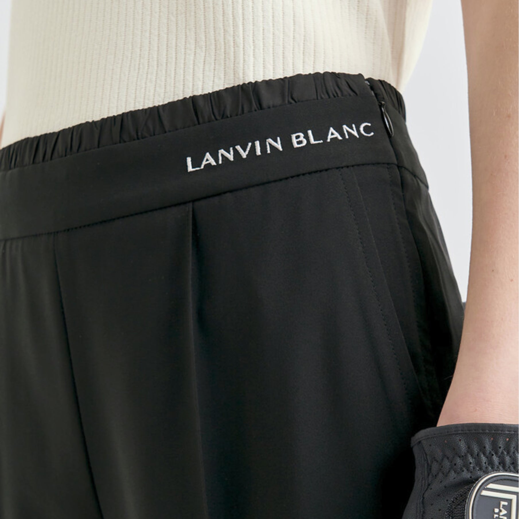 Women's Banded Wide - Leg Pants - Black - Erthe Golf