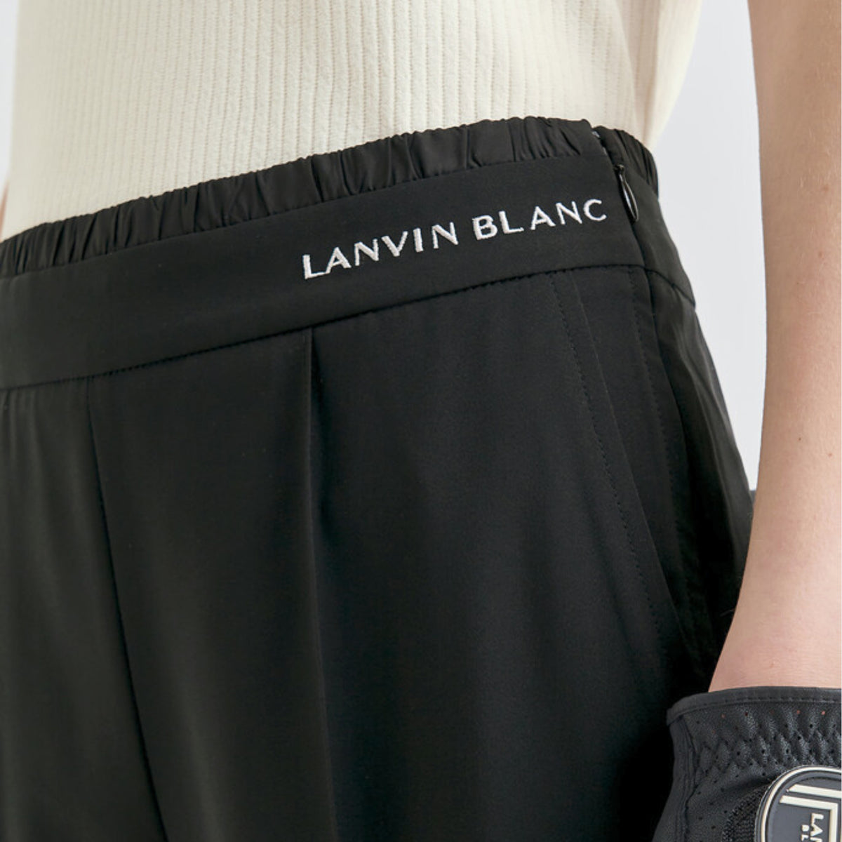 Women's Banded Wide - Leg Pants - Black - Erthe Golf