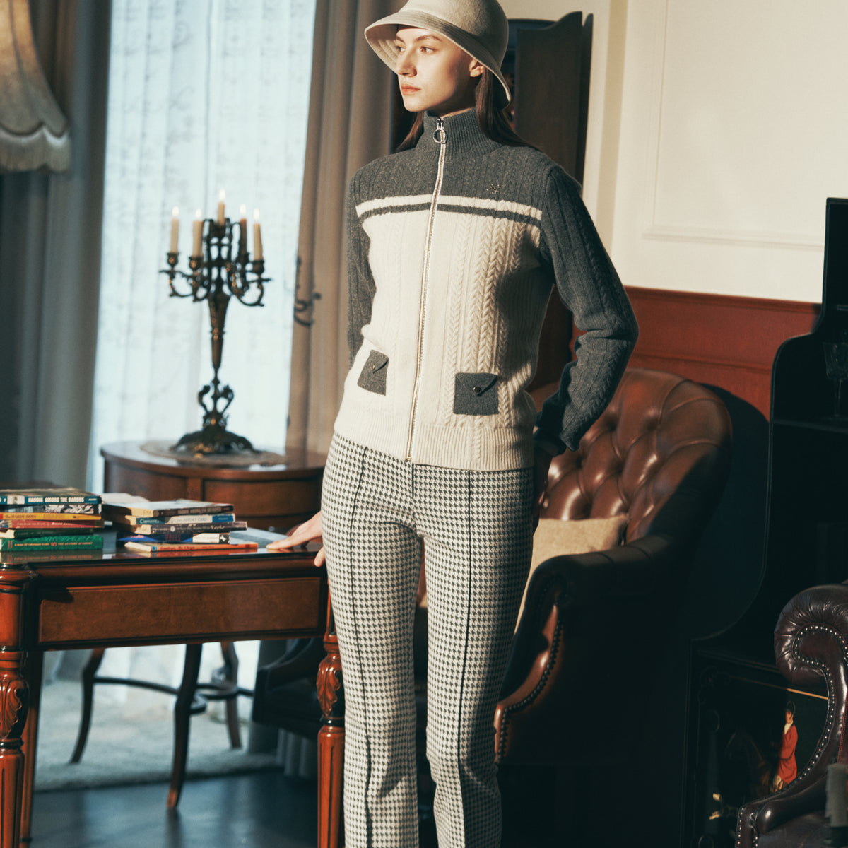 Women's Jersey Bootscut Pants - Melange Gray - Erthe Golf