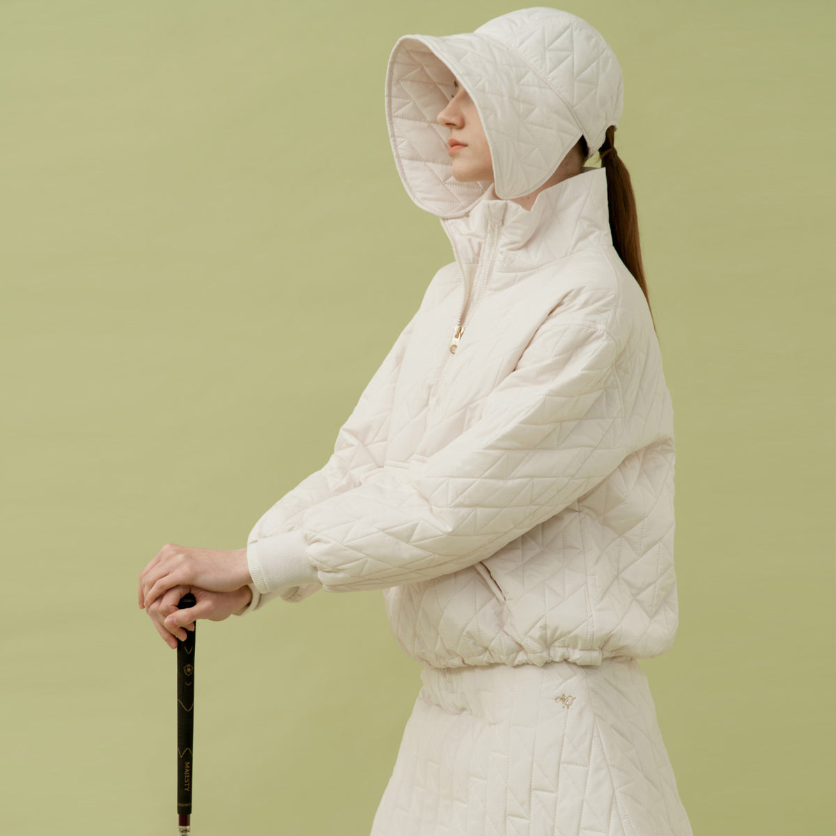 Women's Quilting Hat - Cream - Erthe Golf