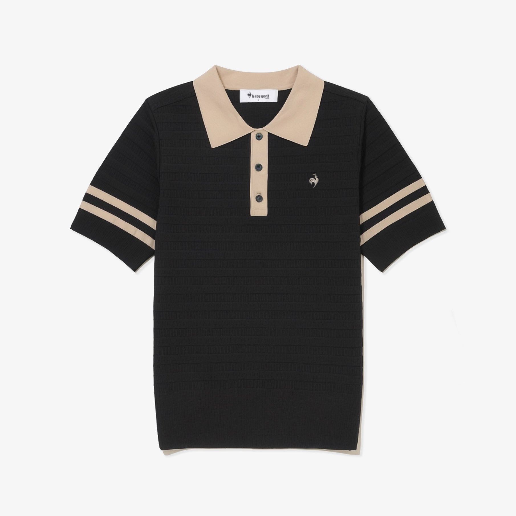 Women's Contrast Collar Polo - Black - Erthe Golf