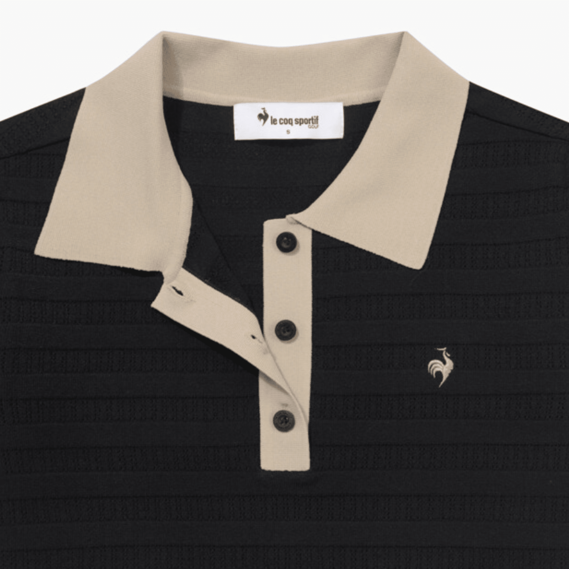 Women's Contrast Collar Polo - Black - Erthe Golf