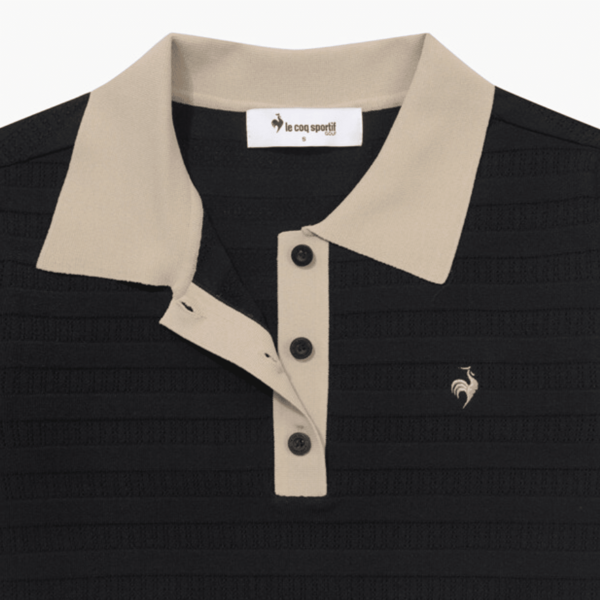 Women's Contrast Collar Polo - Black - Erthe Golf